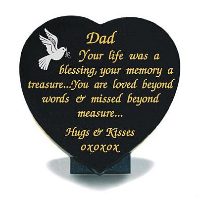 Remembrance DAD LOVED MISSED ASHES IN GLASS