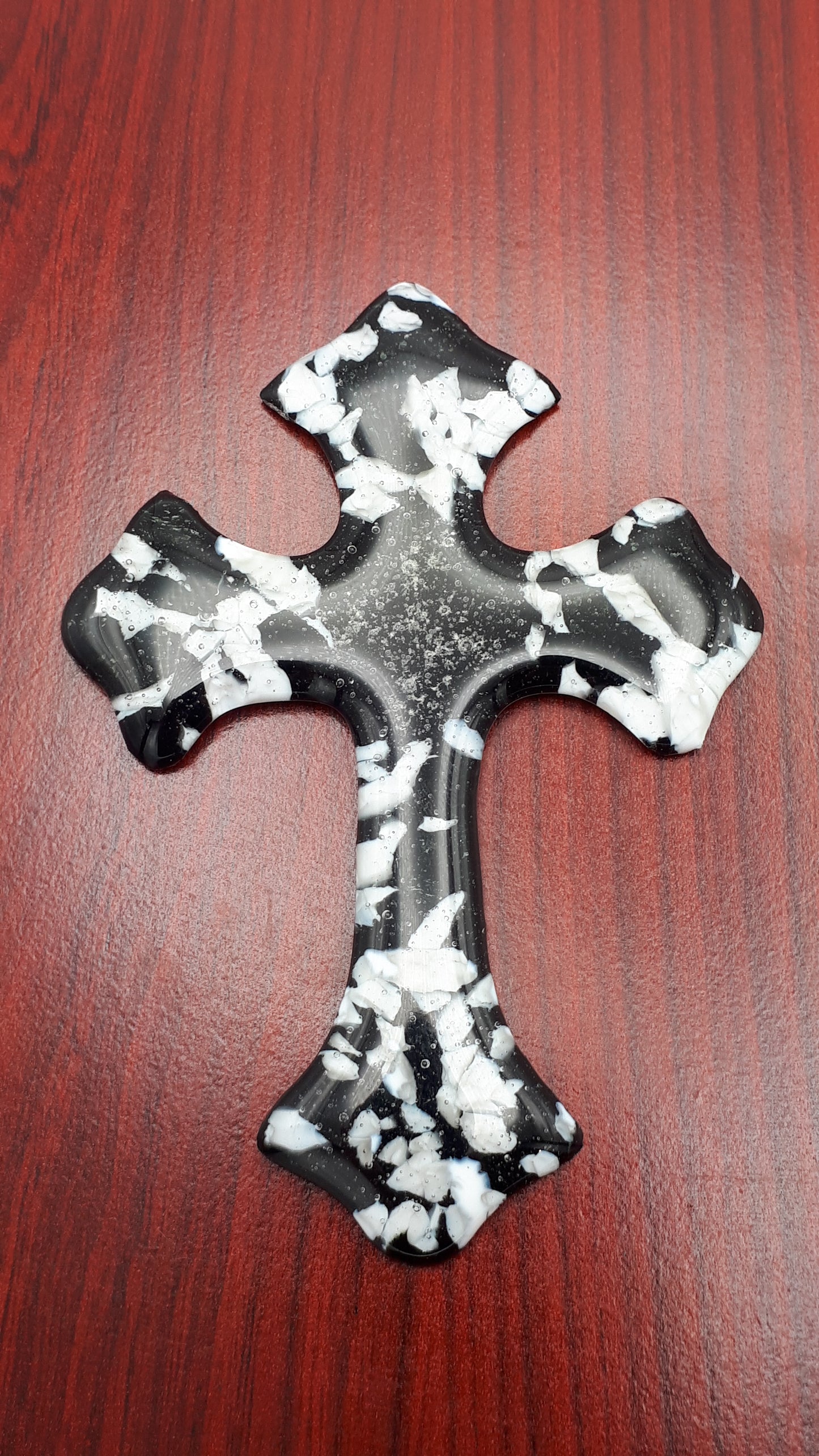 Luxury Black Velvet CROSS Wall Pendant Cremation Keepsake