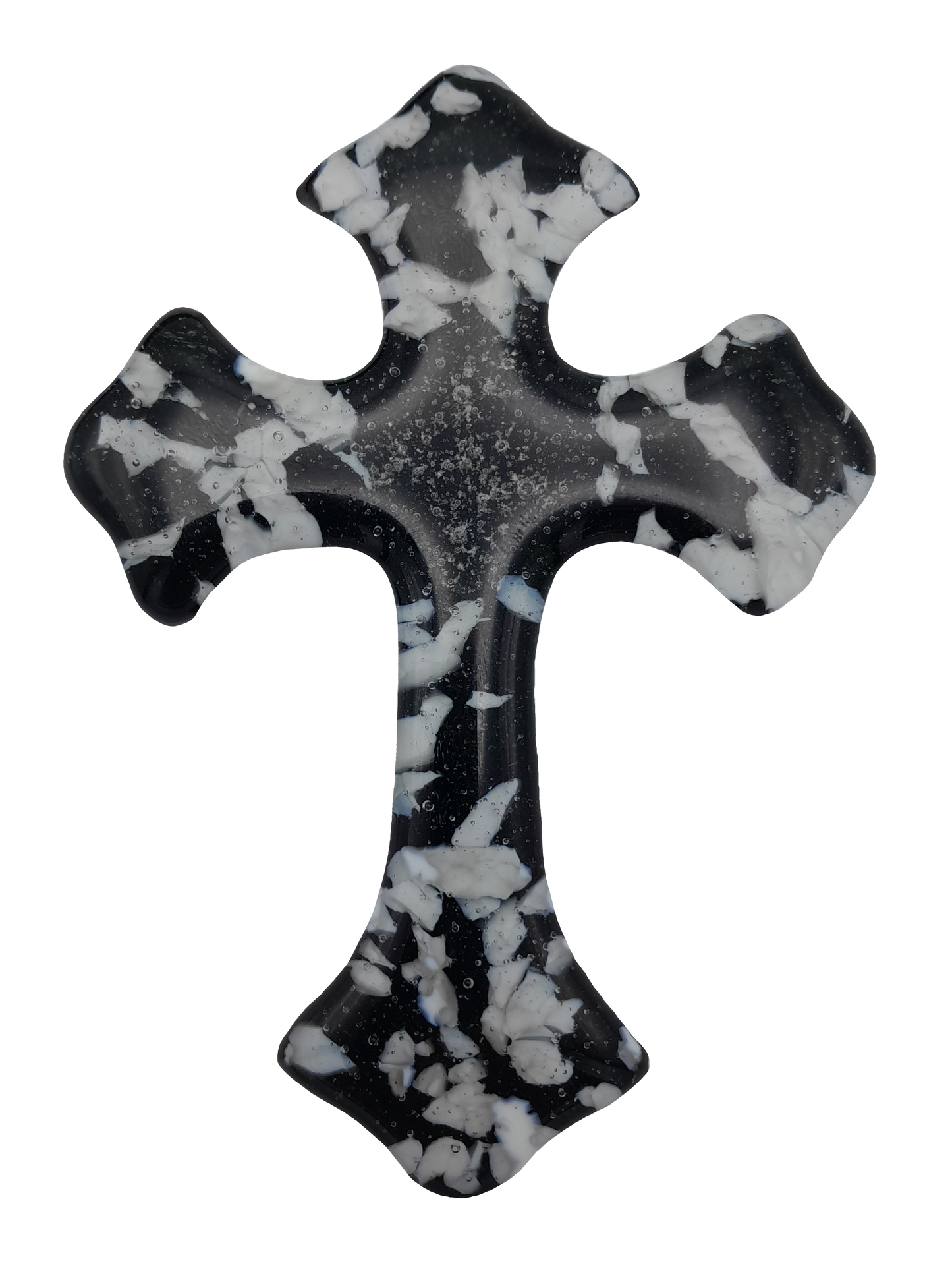 Luxury Black Velvet Solid CROSS Cremation Keepsake