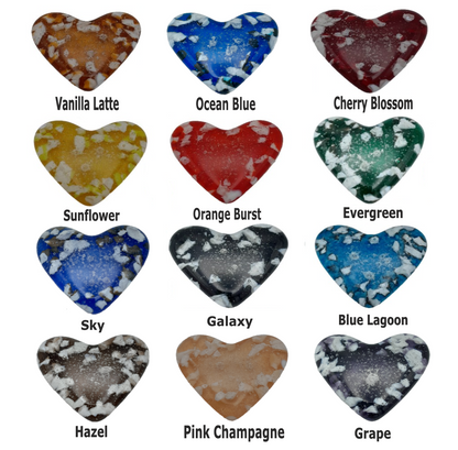 Personalised Pet Dog Cat HEART Cremation Ashes In Glass Comfort Stone Jewellery