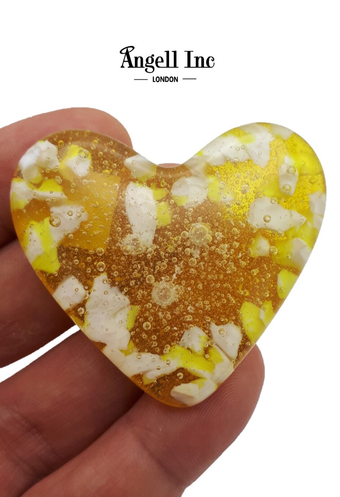 Personalised Pet Dog Cat HEART Cremation Ashes In Glass Comfort Stone Jewellery