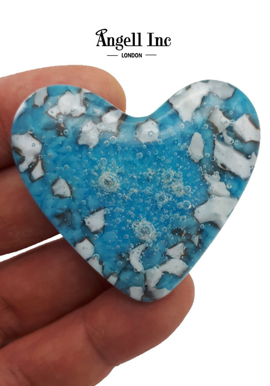 Turquoise Blue Lagoon Heart